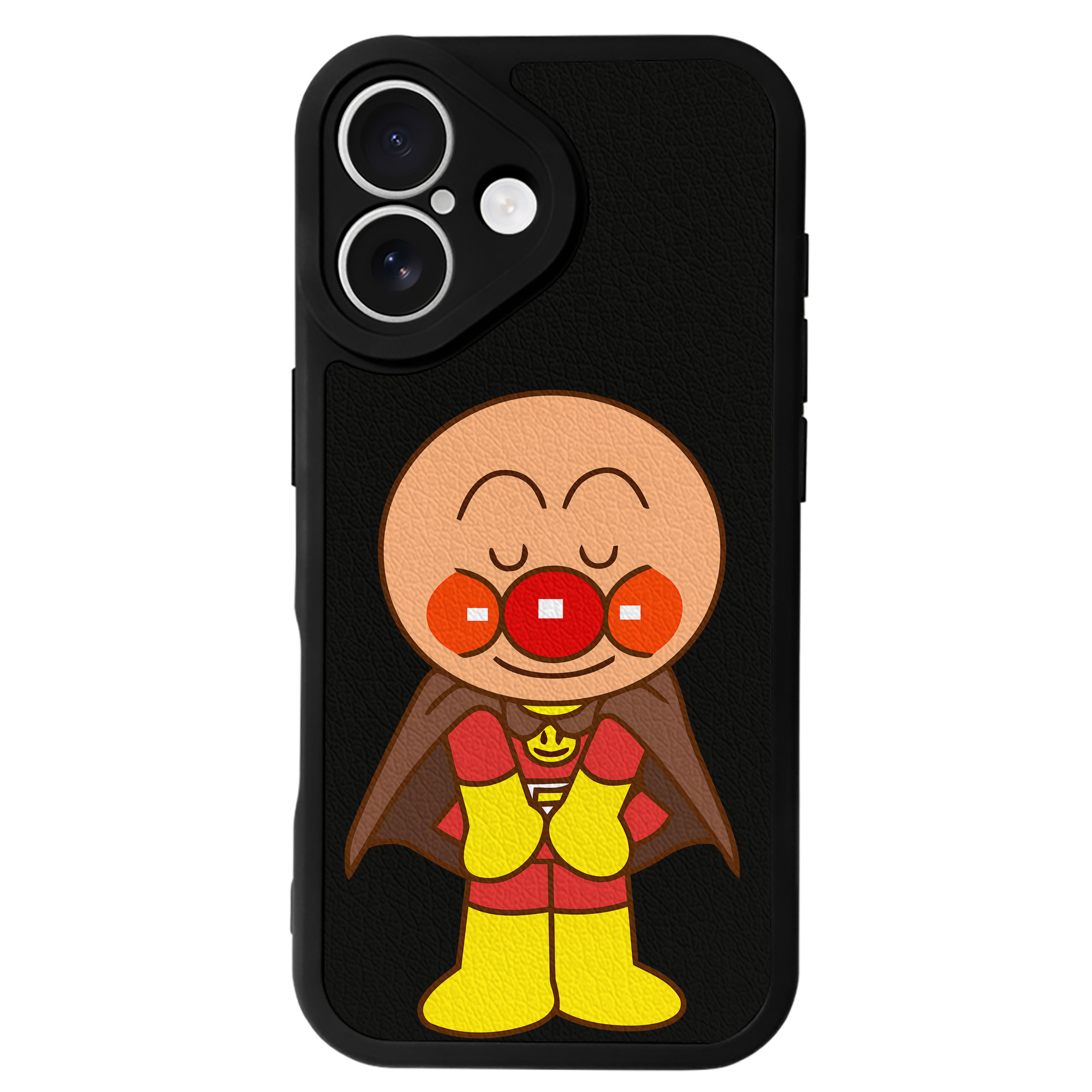 （画像用） アンパンマン Anpanman 【iPhone 16シリーズ対応】シリコンスマホケース（レザー調） 材質：シリコン